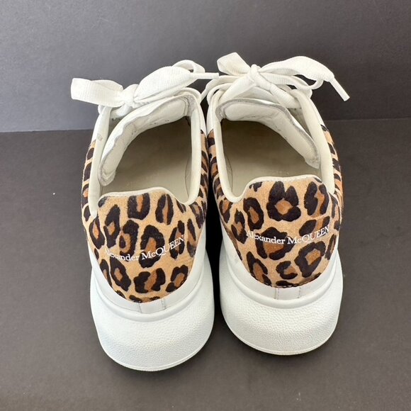 Alexander McQueen Oversized Leopard Print Back Sneakers Size 36 - Picture 4 of 13